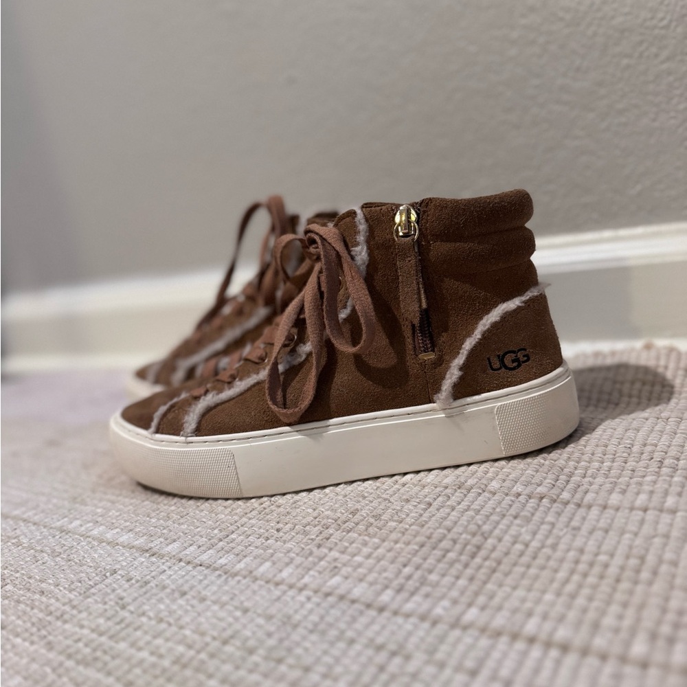 UGG Women’s Brown High-Top Nuray Sneakers